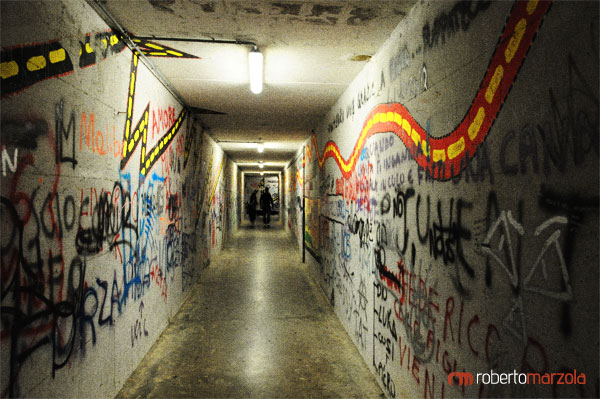 Metropolitan underground, urban, sottopasso Feltre, murales